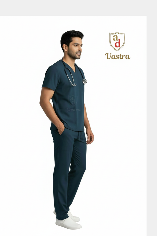 Classic V-Neck Scrub – Men’s, Forest Green