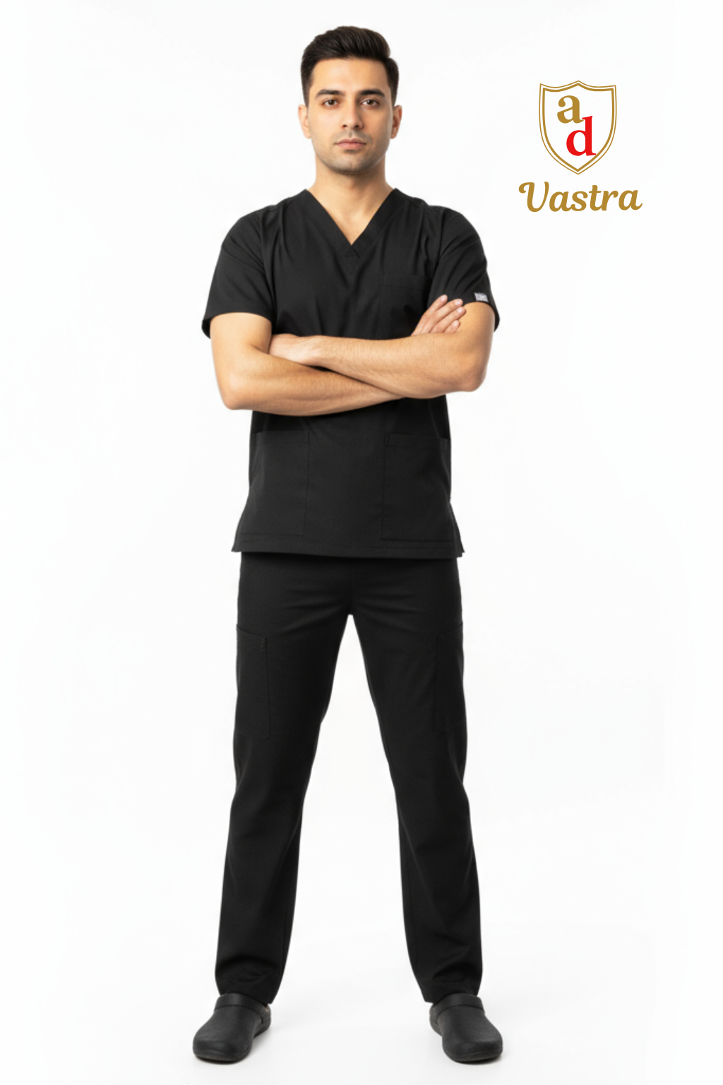 Classic V-Neck Scrub – Men’s, Black