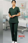 Flex V-Neck Scrub – Women’s, Dark Green (Stretchable)