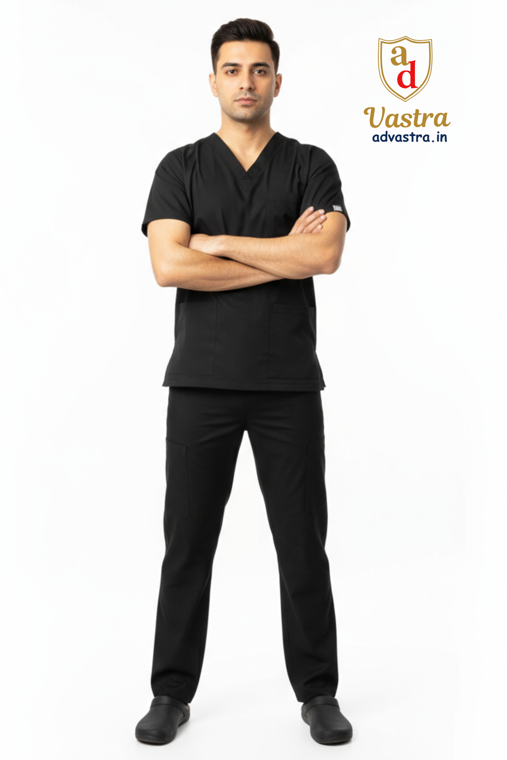 Classic V-Neck Scrub – Men’s, Black