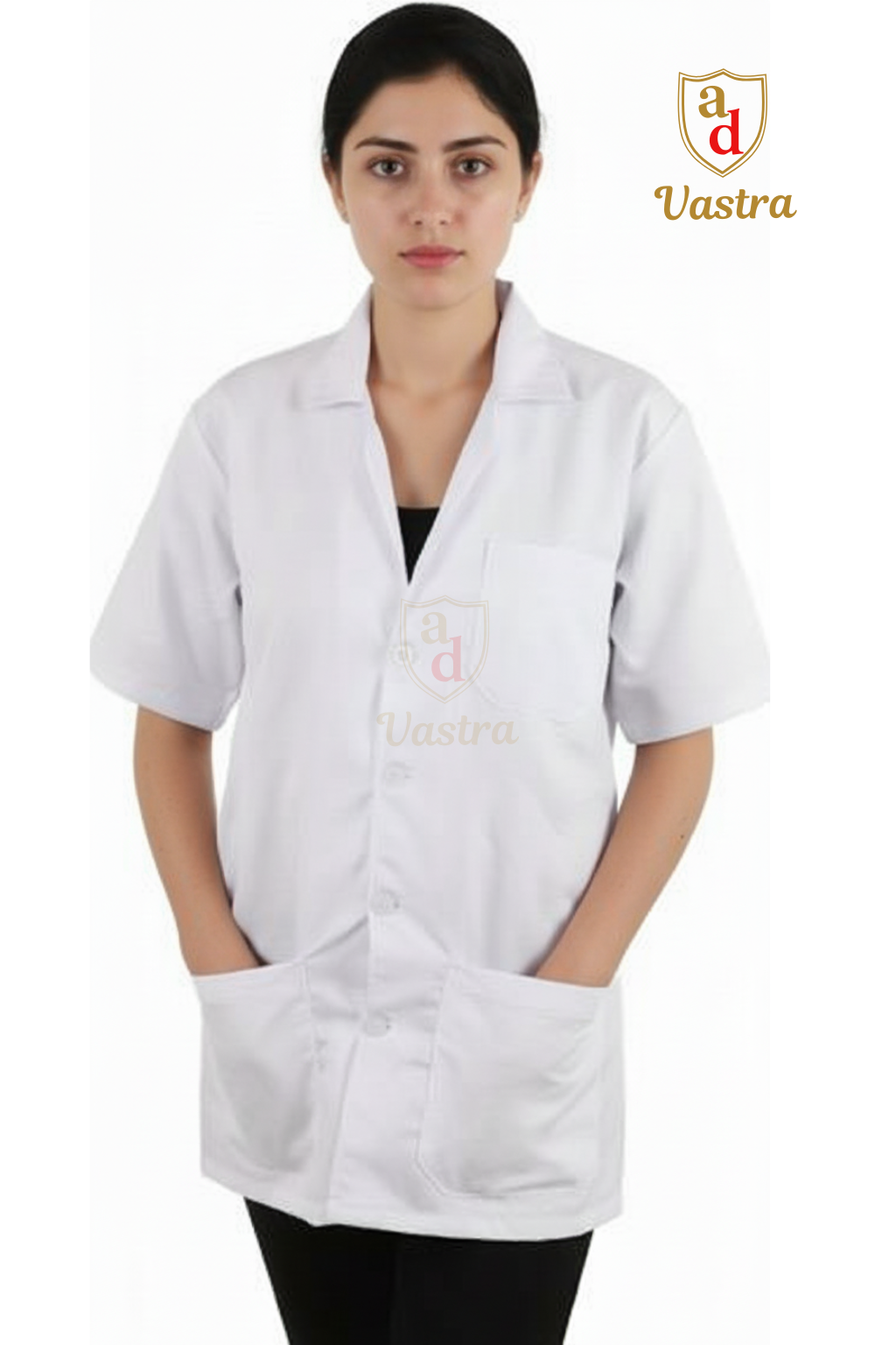 Classic Women’s Half sleeves Lab Coat (Apron)