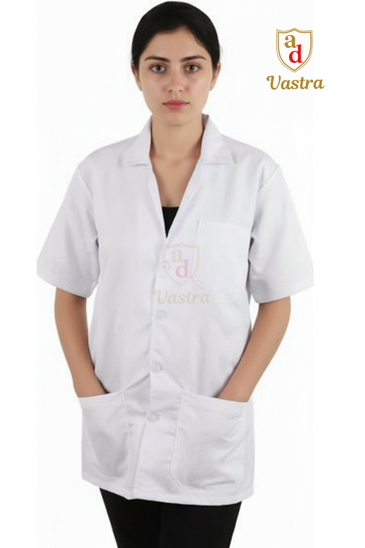 Classic Women’s Half sleeves Lab Coat (Apron)