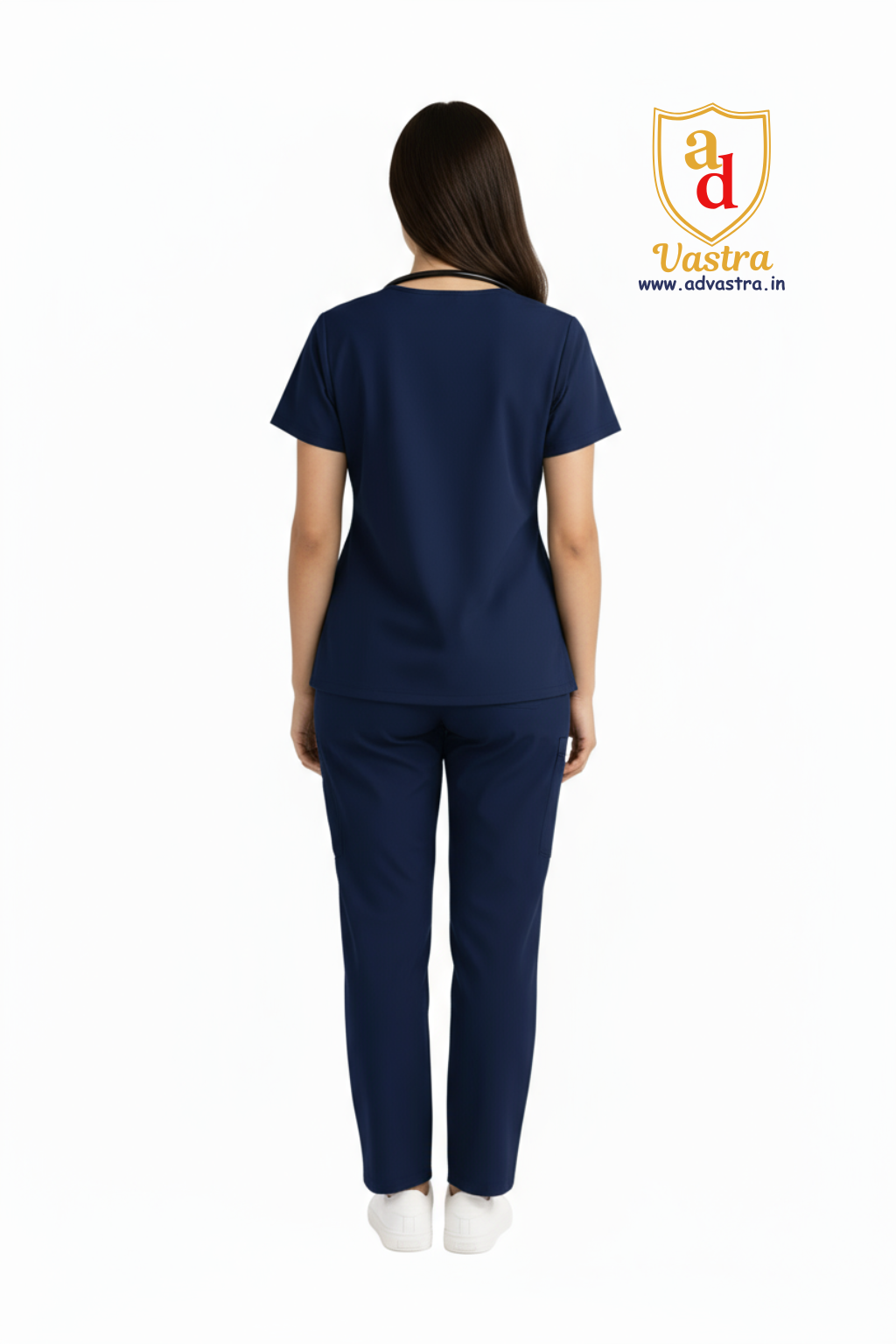Classic V-Neck Scrub – Women’s, Navy Blue