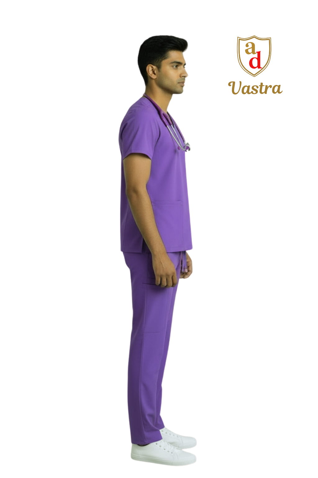 Classic V-Neck Scrub – Men’s, lavender