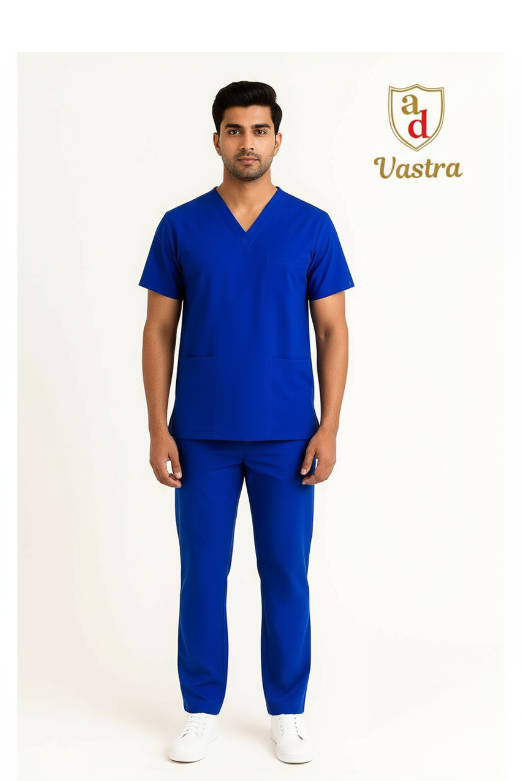 Classic V-Neck Scrub – Men’s, Royal Blue