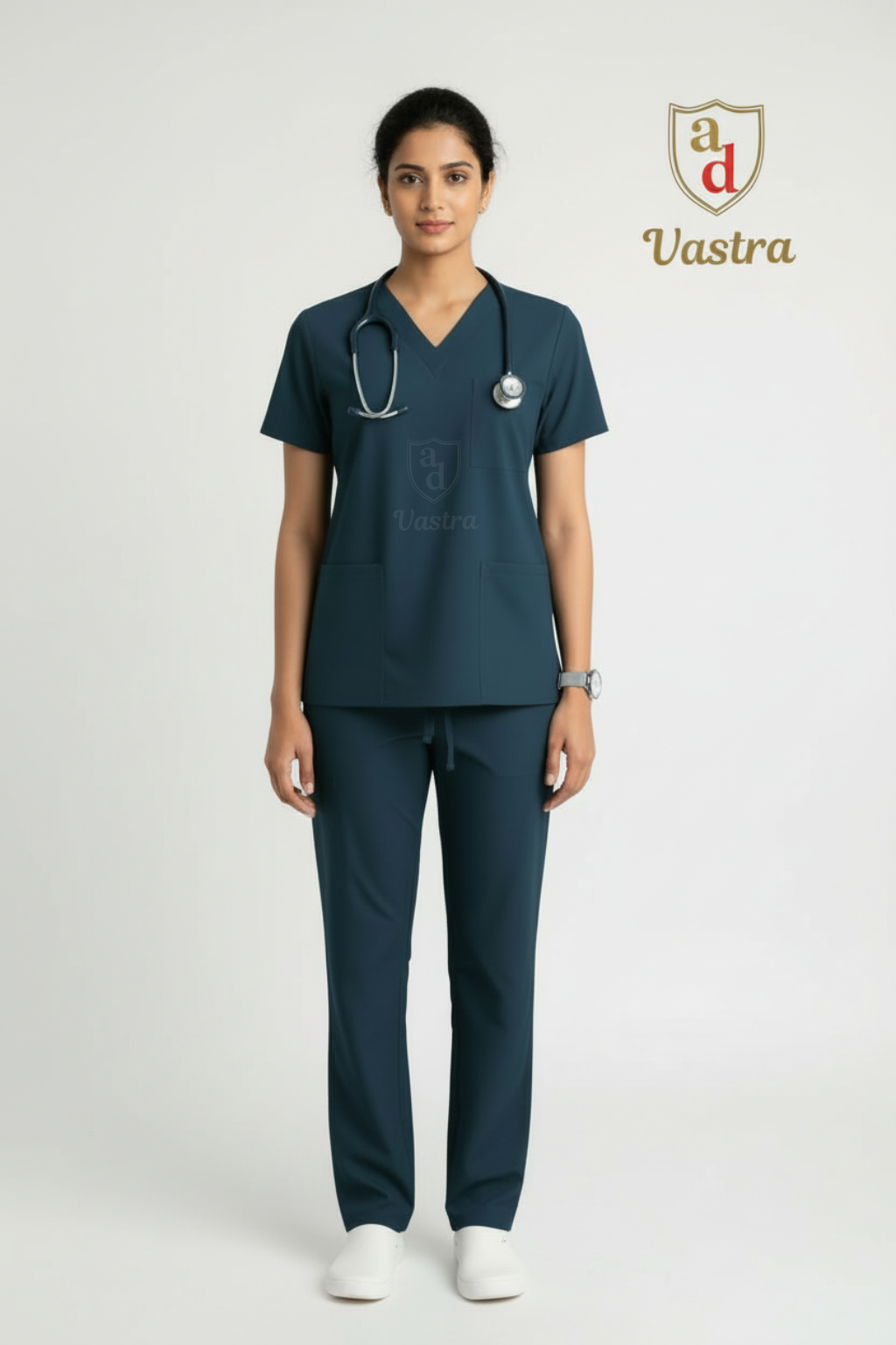 Classic V-Neck Scrub – Women’s, Forest Green